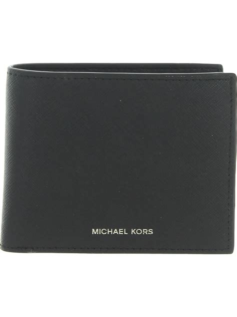 Michael Kors Men's Leather Andy Slim Bifold 6 Pocket Wallet Black